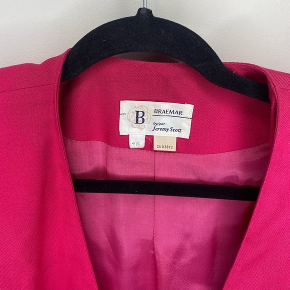 Jeremy Scott Fuschia Blazer with Gold Buttons - Picture 2 of 3